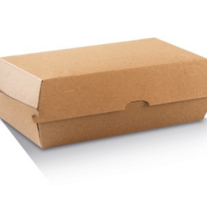 Corrugated Enviro Clamshell PLAIN "Snack Box Large" (205 x 106 x 76 mm)